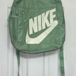 Nike Green and White Backpack Durable and Stylish